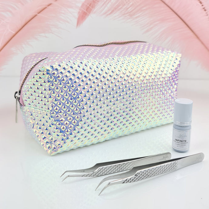 Luxury Pink & Gold Lash Kit Bag (Large)