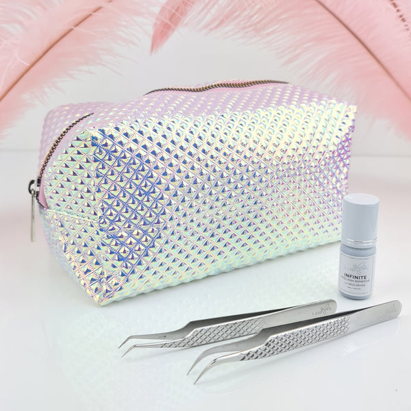 Luxury Pink & Gold Lash Kit Bag (Large)