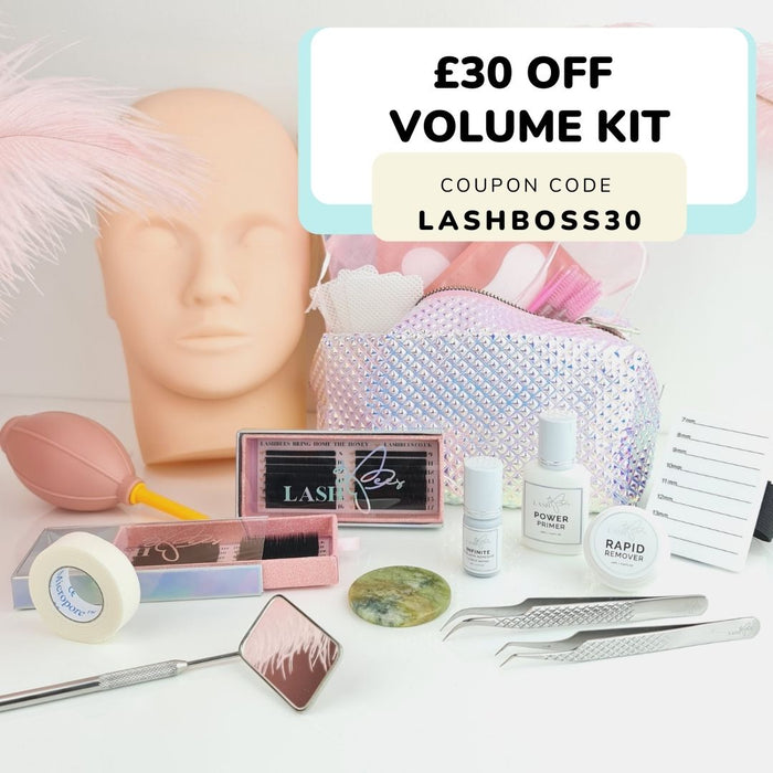 (30 Day Lash Boss) Lashbees Fully Stocked Volume Lash Kit